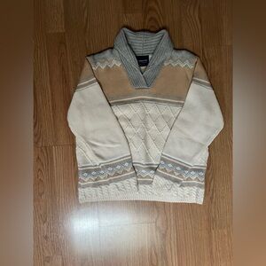 Women’s Beige and Gray Sweater